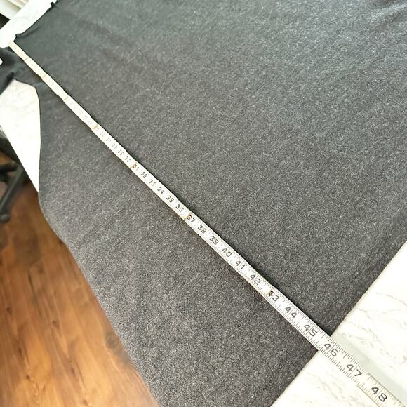 Eileen Fisher 100% Wool Maxi Dress Elbow Sleeve Scoop Neck Charcoal Gray Small P - Picture 11 of 12